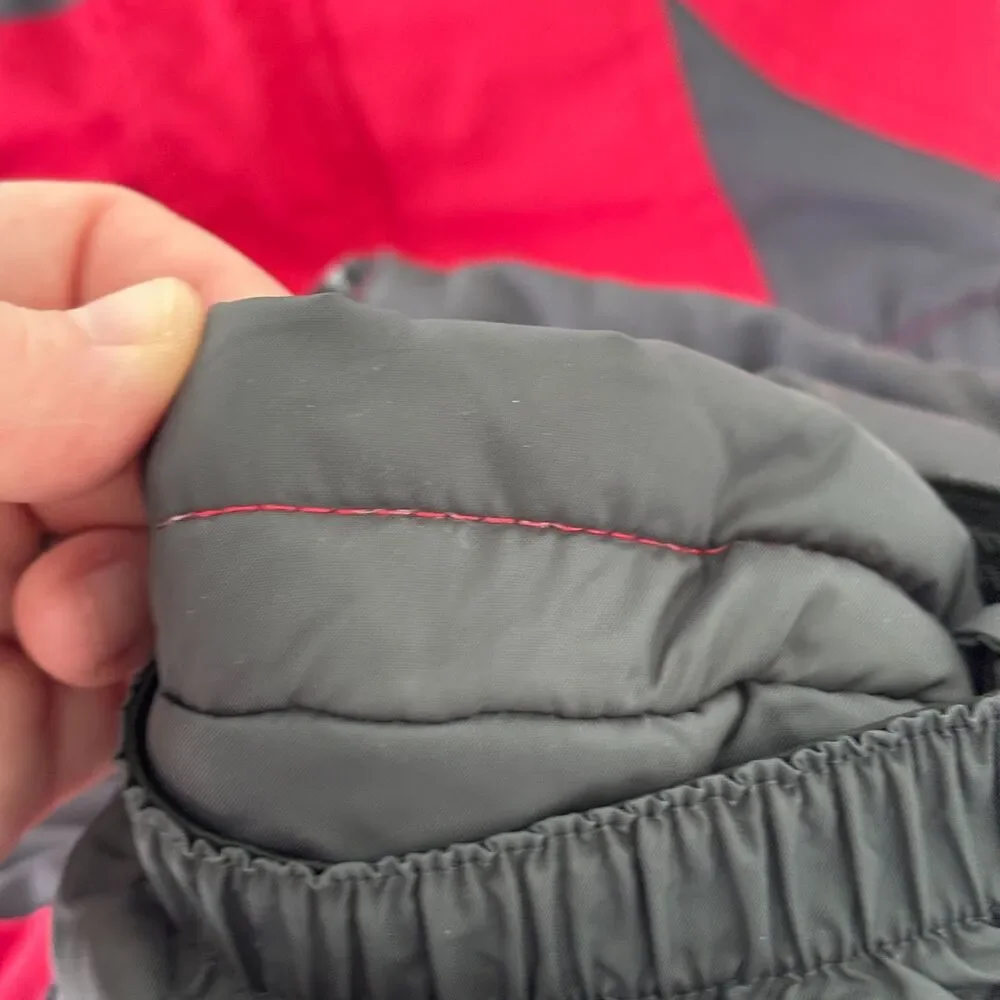 L.L. Bean Baby 12-18M Cold Buster Thinsulate Red Gray One Piece Snowsuit Winter